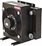 12 volt DC fans Motor lifetimes up to 10,000 hours Available with internal bypass ELD-M Series These coolers are designed with a durable brazed bar and plate type heat exchanger for high