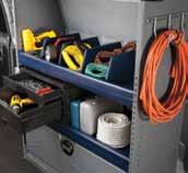 E-SERIES CARGO VAN INTERIOR SYSTEMS INTERIOR SYSTEMS FOR E-SERIES CARGO VANS NO CHARGE Interior Systems and Vocational Upgrades Quietflex Features: Composite shelving and storage that reduce noise