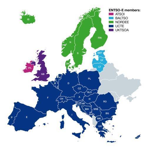 On the Way to the European Grid European Network of Transmission System Operators for Electricity (ENTSO-E) 41 TSOs from 34 European countries 525 million users 952 GW production capacity 3,323 TWh/a