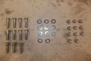 CRITICL PROCESS OPERTION 60 B C 60) OBTIN THE (11) 1/2" x 2" BOLTS (), (11) 1/2" FLT WSHERS (B), (11) 1/2" NYLOCK NUTS (C ) ND (3) BCKING PLTES (D) FROM THE ENGINE KIT 70) OBTIN (1) FUEL TNK MOUNTING