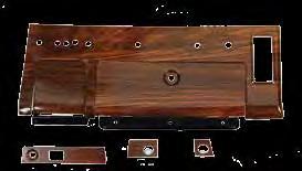 CORRECT BONDED ROSEWOOD WOODGRAIN OUTER DOOR AND BLACK INNER STRUCTURE.
