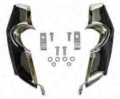 W-440 69 FRONT DELUXE CHROME BUMPER GUARD KIT THE BEST REPRODUCTION SET ON THE MARKET FROM OUR OWN TOOLINGS! POLISHED RH AND LH CORES WITH HEAVY CHROME PLATING. ORIGINAL HEAVY GAUGE STAMPED STEEL.