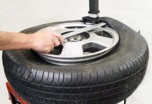Check the wheel and tire to verify that operation is not causing damage.