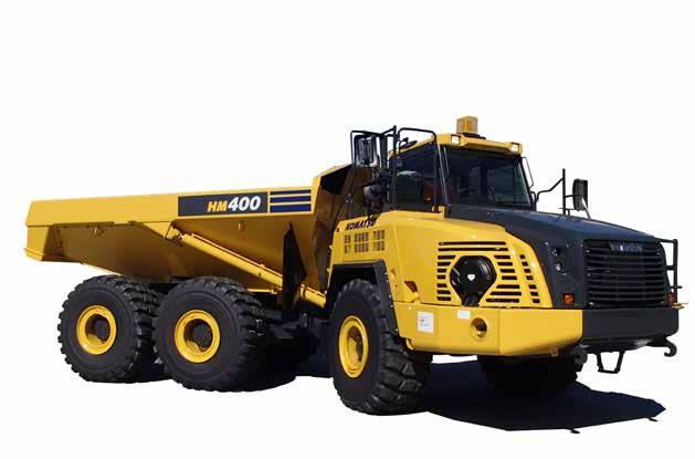 PRODUCTIVITY & ECONOMY FEATURES Komatsu technology Increased body capacity and box section frame structure Increased the payload from 36.5 to 40.0 metric tons by increasing the body capacity.