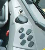 Tilt-away steering column The tiltable steering column and telescopic steering wheel allows the operator to set the