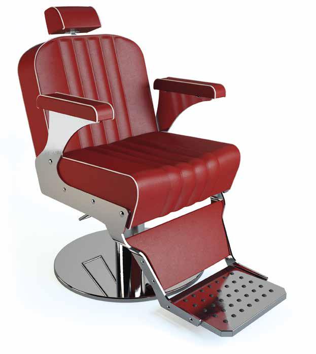 LENNY Vintage barber chair with stainless steel base