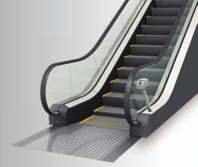 rise Step width Escalator width Between Moving Handrails Between Skirt Guards Truss width Floor opening (Outer Deck) Moving Handrail Guard Rail Interior Panel S24" (S600) S32" (S800)* 1 S40" (S1000)