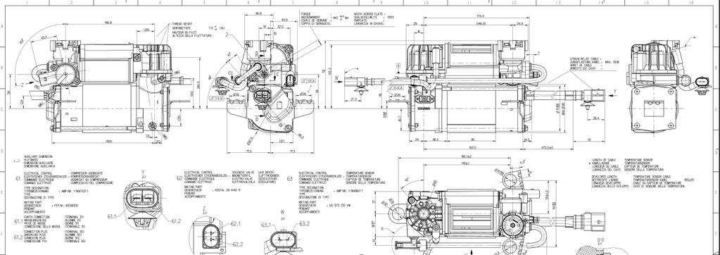 The Allroad compressors are Made by WABCO part number 415 403 106 0 drawing seen below: