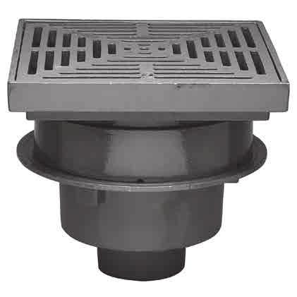 FD-460 Area Drains Area Drain with 12" Square Adjustable Top FC-1 FD-460 Catalog Number Wt., Lbs. Grate Size Outlet Size Grate List Price FD-462,3,4,5,6,8 70 12-1/2 Sq.