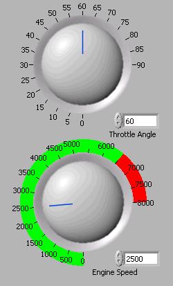 76 Fig. 64. Determining the throttle angle and engine speed for simulation. be demonstrated in the right side of the interface.