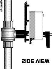 CAUTION: Do not install the valve assembly so that the actuator is below horizontal or upside-down.