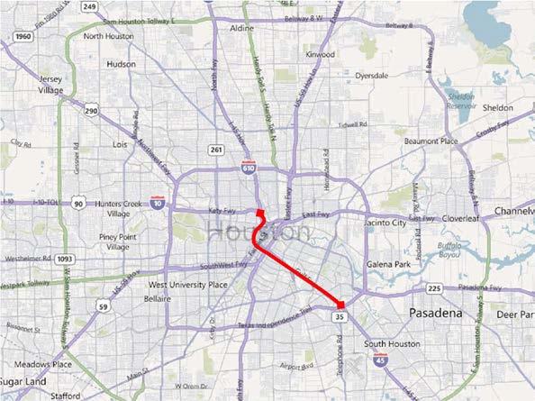 Mobility Investment Priorities Project Houston IH 45 IH 45 (GULF FWY) IH 10 (Katy Fwy) to IH 610 S (South Loop) Current Conditions From IH 10 to IH 610 south, IH 45 is a 6- to 9-lane facility with