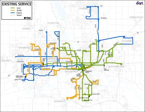Current System 8% of the population with access to 20-minute frequency 17 hours/weekday service