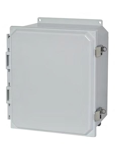 Metal Latch over - Solid / Opaque i INDEX AMP Series - POLYLINE JI Size Junction Boxes: Metal Snap Latch Hinged over Solid/Opaque PRODUT INFORMATION Application Designed to insulate and protect