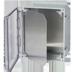 Optional Accessories POLYLINE Series Adjustable Hinged Front Panels Installed: D A B Enclosure Used With Optional