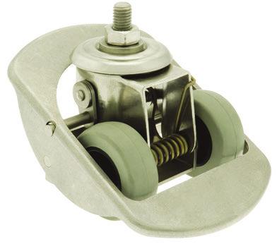 12251 Levelling Castor With Foot Pedal Wheels - Nylon ( 12251-202) Frame - Stainless Steel Bracket BS970 304 S15 Housing and Metal Parts Stainless Steel 1.4301 (A2) 304 Note: 1.