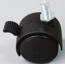 12316 Screw Fitting Twin Wheel Wheel - Black Nylon Related Products: Tube Inserts See Section 19 D D1 T W H R 40 M10 15 41 51 37 25 0.5 12316-040 50 M10 15 48 59 46 30 0.