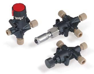 The ideal placement of these valves is on the effluent side of the detector flow cell, at a maximum pressure of. Choose between /-8 and 0- threaded versions.