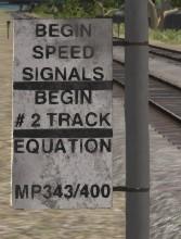 1 Speed Signalling A train s route is controlled by displaying a downgrading sequence of approach aspects to reach the required speed across a switch or crossover.