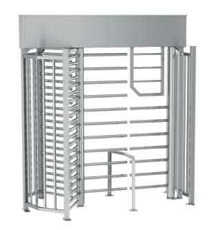 74 ), powder coated fi nish in RAL 7040 TYPE REXON ERA 3 GATE-BIKE Full height motorized turnstile with integrated bicycle gate 3 door wings Bi-directional DRIVE MECHANISM Fail-Safe with Go Call