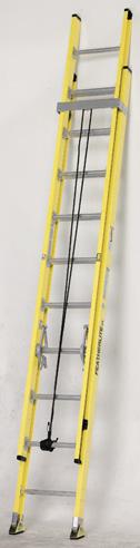 5700 SERIES fiberglass EXTRA-HEAVY DUTY FIBERGLASS EXTENSION A VARIATION OF OUR MOST POPULAR EXTENSION LADDER WITH PIVOT FEET Durable non-conductive fiberglass side rails in high visibility safety