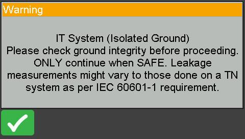 Testing with a secondary ground will lead to invalid readings as the leakage current will flow through the low resistance secondary ground rather than the high resistance