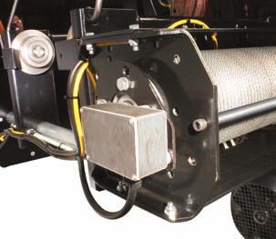 The motor is two-speed with a 4:1 ratio from high to low speed; giving a low speed for precise load
