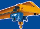 complete range of pillar and wall jib cranes for loads up to 6.3 tonnes.