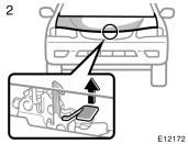 Hood CAUTION Always lock the trunk lid and all doors, and keep away the vehicle keys out of children s reaches. Never leave children unattended in the vehicle.