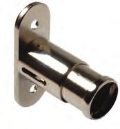 nickel plated 20 Roller Shutter Lock Housing non handed fixed from rear with 4
