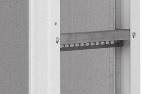66 Designed to provide additional mounting surface between sub-panels or sections of a modular enclosure. Slotted mounting holes allow flexible installation.