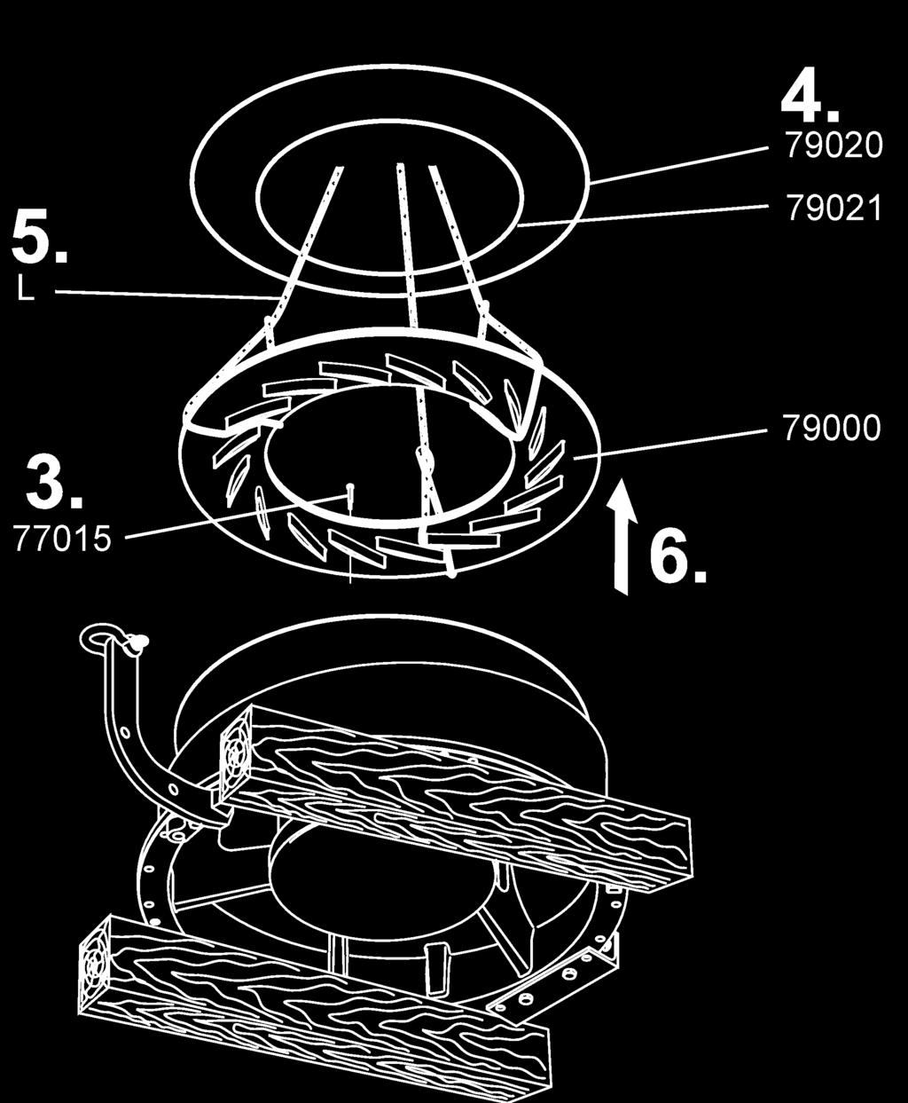 8 Disassembly and assembly Page 67 / 103 Figure 33: Dismantling the diffuser 2 3. Loosen and remove screws (77015).