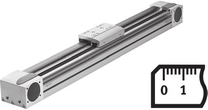 Electromechanical drives > Product overview Linear guides Type Passive guide axis FDG ZR RF Size 25, 40, 6 Stroke Guidance Description Page/online 1.
