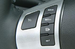 The DIC is controlled through two buttons, located on the left side of the steering wheel, that feature the following functions: (Information): Press this button to scroll through the following