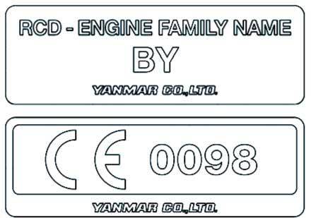 PRODUCT OVERVIEW LOCATION OF NAMEPLATES 6BY2 The engine data and drive information nameplates