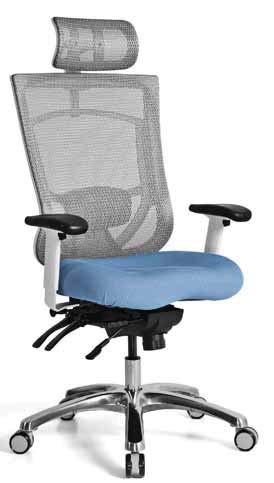 CoolMesh Pro Multi-Function High Back with Adjustable Lumbar upport, Ratchet Back Height Adjustment and Headrest Model No.
