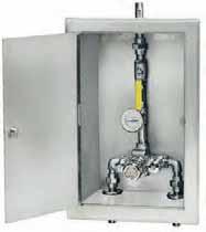 TempControl Valve and Piping in Cabinet "B" Series Specification 5- B ( ) inlets ( ) outlets: TempControl thermostatic controller with swivel action check stops,* removable cartridge with strainer,