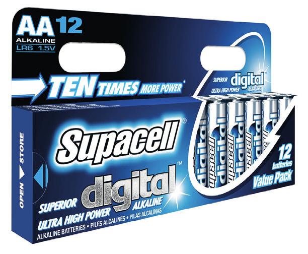 Orderline 0800 195 0006 SUPACELL DIGITAL BATTERIES SUPACELL LED LAMPS & BATTERIES A range of digital batteries using the latest Advanced Alkaline Compound Technology.