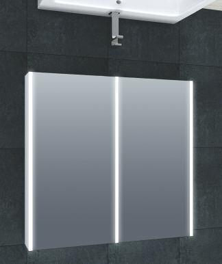 LED Backlit Mirrored Wall Cabinet CE Approved, IP 44 Low energy LED, shaver socket, infra red sensor*, mirror demister pad H 700 x W 500