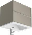 French Grey 681 500/600/800 460 French Grey Finishes 785 0 CERAMIC BASIN INCLUDES CISTERN Gloss White PUSH OPEN