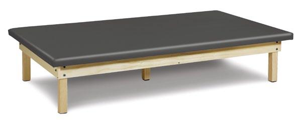79 kg) 269 Upholstered Mat Platform Heavy duty, 6-leg design Custom edge bumper strip protects top s upholstery 2" foam padding (5 cm) Features all hardwood