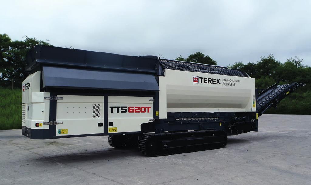 THE ULTIMATE IN TROMMEL DESIGN Terex Environmental Equipment s new TTS 620 is the ultimate in modern Trommel design, offering operators unrivalled application flexibility, production rates and