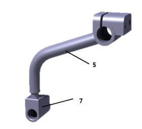 of the cylinder. Through the connecting part, the piston rod drives the fork shaft to move. Control the cylinder to realize the shift operation.