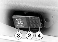 Indicator in multifunction display Switch on the front-seat or rear-seat heating.