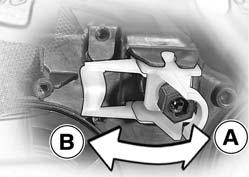 A B Position for heavy load Normal position Turn indicators Switching on left flashing turn indicators Switch on the ignition. Press left-hand turn indicator button 1.