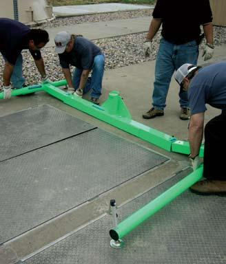 ADVANCED PORTABLE BASES ADVANCED PORTABLE BASES 8510501 Manhole Collar - Designed for applications involving frequent setups over similarly sized access openings.