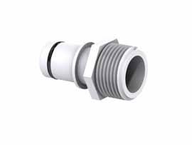 MA-021 3/4 QL Male X 3/4 NSPF Fits Attwood pump intake and outlet threads. Fits most pump inlets for remote mounting of pump. Will also fit Johnson Pump outlet when an extra gasket is used.