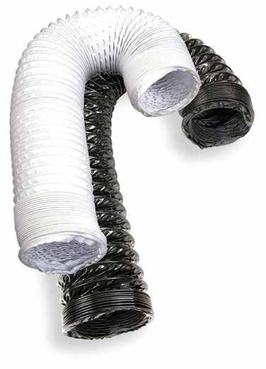 AV is a lightweight vinyl duct supported by a steel wire for use in venting bilge fumes. It is also suitable for bathroom fan and general purpose air exhaust.
