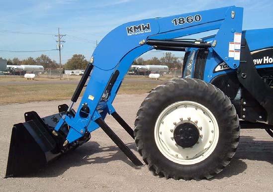 This will allow loader to be held in position to clear exhaust and tractor hood during dismounting.