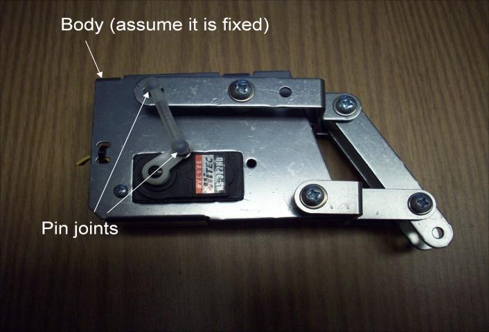 6. (5 points) How many degrees of fredom does this mechanism possess?